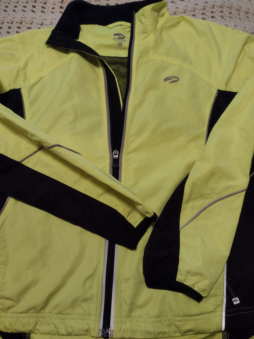 Brook's High-Visibility Bright Neon Windbreaker Jacket